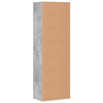 vidaXL Buffet haut gris béton 60x35x180 cm bois d'ingénierie