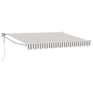 vidaXL Auvent rétractable électrique Gris clair et blanc