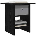 vidaXL Table de chevet Chêne noir 41 x 40 x 45 cm Bois d'ingénierie