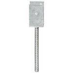 vidaXL Piquets de clôture 6 Pièces Argenté 9x6x30 cm Acier galvanisé