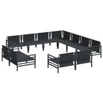 vidaXL Ensemble de canapé de jardin 11 Pièces Anthracite Acier