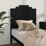 vidaXL Tête de lit Noir 81x4x110 cm Bois massif de pin
