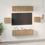 vidaXL Ensemble meuble TV 6 Pièces Chêne artisanal Bois d'ingénierie
