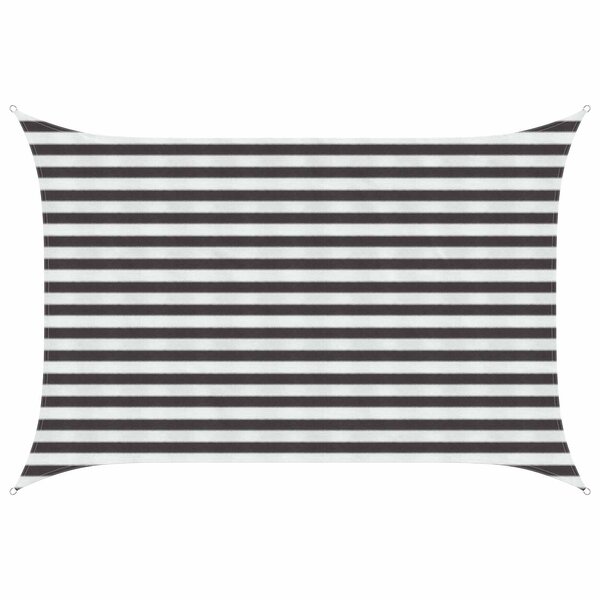 vidaXL Voile d'ombre 2 x 2 5 m HDPE Rectangulaire Anthracite et blanc