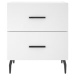 vidaXL Table de chevet blanc 40x35x47 5 cm bois d’ingénierie