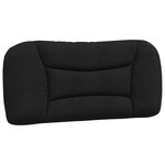 vidaXL Coussin de tête de lit noir 80 cm tissu