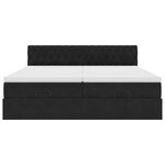 VidaXL Cadre de lit ottoman avec matelas noir 180x200cm velours