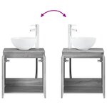 vidaXL Vanité de lavabo mural Sonoma gris 49 5 x 35 x 63 cm