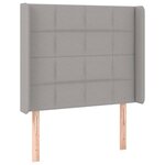 vidaXL Sommier à lattes de lit matelas LED Gris clair 100x200 cm Tissu