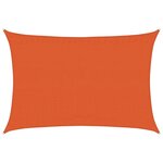 vidaXL Voile d'ombrage 160 g/m² Orange 3 5x4 5 m PEHD
