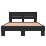 vidaXL Cadre de lit sans matelas noir 135x190 cm