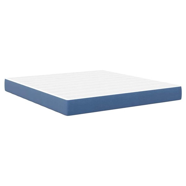 vidaXL Matelas de Lit avec matelas Bleu 180 x 200 cm tissu
