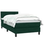 vidaXL Sommier à lattes de lit et matelas vert foncé 80x220 cm velours