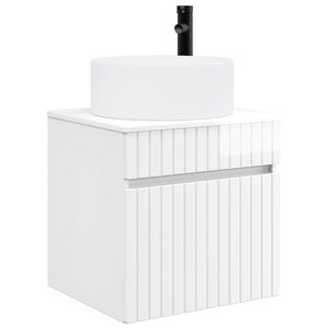 vidaXL Meuble de lavabo mural Blanc brillant 49 x 44 5 x 65 5 cm