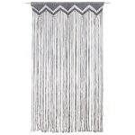 vidaXL Rideau en macramé Anthracite 140x240 cm Coton