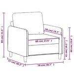 vidaXL Fauteuil Marron 60 cm Velours