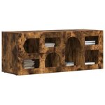 vidaXL Meuble TV Chêne fumé 100 x 35 x 40 cm Bois d'ingénierie