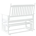 vidaXL Banc balancelle blanc 118x70x104 5 cm bois massif de peuplier