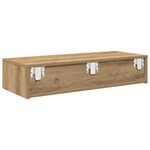 vidaXL Étagère murale avec tiroirs chêne artisanal bois d'ingénierie