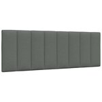 vidaXL Cadre de lit sans matelas gris foncé 140x190 cm tissu