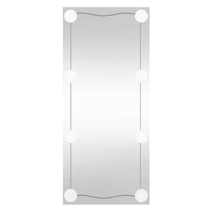 vidaXL Miroir mural avec lumières LED 30x80 cm verre rectangulaire