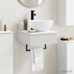 vidaXL Basin de lavage mural Blanc brillant 40 x 41 x 40 5 cm