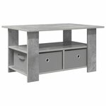 vidaXL Table basse Gris béton 77 x 55 x 42 cm Bois d'ingénierie
