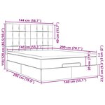 VidaXL Cadre de lit ottoman et matelas gris clair 140x200 cm tissu