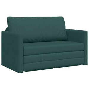 vidaXL Canapé-Lit 110cm Vert foncé tissu