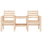vidaXL Banc de jardin avec table 2 places bois de pin massif