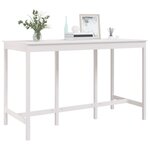 vidaXL Table de bar Blanc 180x80x110 cm Bois massif de pin