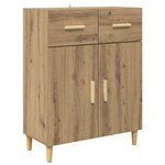 vidaXL Haut Armoire avec tiroir Chêne artisanal 69 5 x 34 x 180 cm