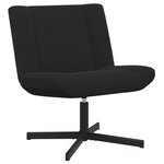 vidaXL Chaise pivotante Noir 63 x 75 x 76 cm tissu