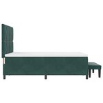 vidaXL Lit à ressorts avec matelas Vert foncé 140 x 190 cm Velours