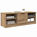 vidaXL Meuble TV Chêne artisanal 102 x 35 x 36 5 cm Bois d'ingénierie