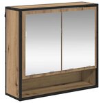 vidaXL Étagère Murale avec étagère Chêne artisanal 65 x 20 x 60 cm