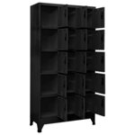 vidaXL Armoire à casiers Noir 90x40x180 cm Acier