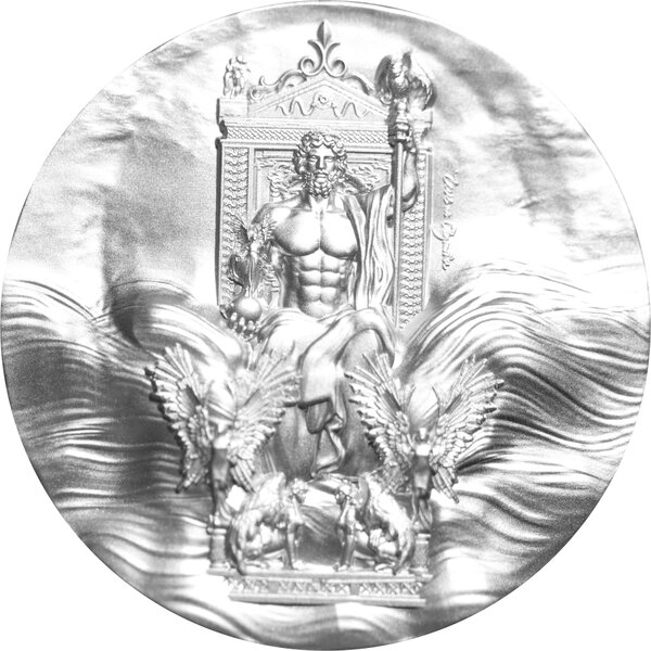 ZEUS AT OLYMPIA 2 Once Argent Monnaie 10000 Francs Tchad 2024