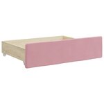 vidaXL Lit de jour avec gigogne et tiroirs sans matelas rose 80x200 cm