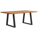 vidaXL Table à manger marron clair bois de chêne massif rectangulaire