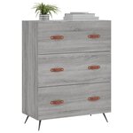 vidaXL Commode sonoma gris 69 5 x 34 x 90 cm bois d'ingénierie