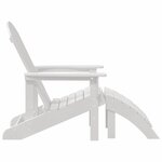 vidaXL Chaise Adirondack Blanc 74 x 82 x 92cm Plastique