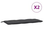 vidaXL Coussins de banc de jardin lot de 2 anthracite mélangé tissu