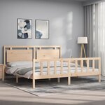 vidaXL Cadre de lit sans matelas 200x200 cm bois massif de pin