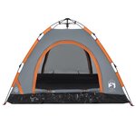 vidaXL Tente de camping 3 personnes orange libération rapide