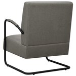 Vidaxl fauteuil gris clair tissu