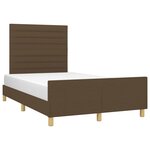 vidaXL Cadre de lit sans matelas marron foncé 120x190 cm tissu
