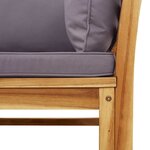 vidaXL Salon de jardin avec coussins 10 Pièces bois massif d'acacia