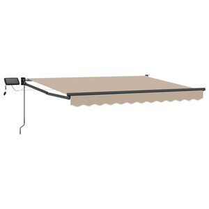vidaXL Store rétractable manuel avec LEDs 3 5 x 2 5 m