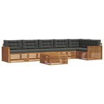vidaXL Ensemble de canapés d'extérieur 7 pc Naturel et Anthracite